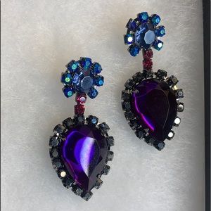 Multi color gemstones earrings
